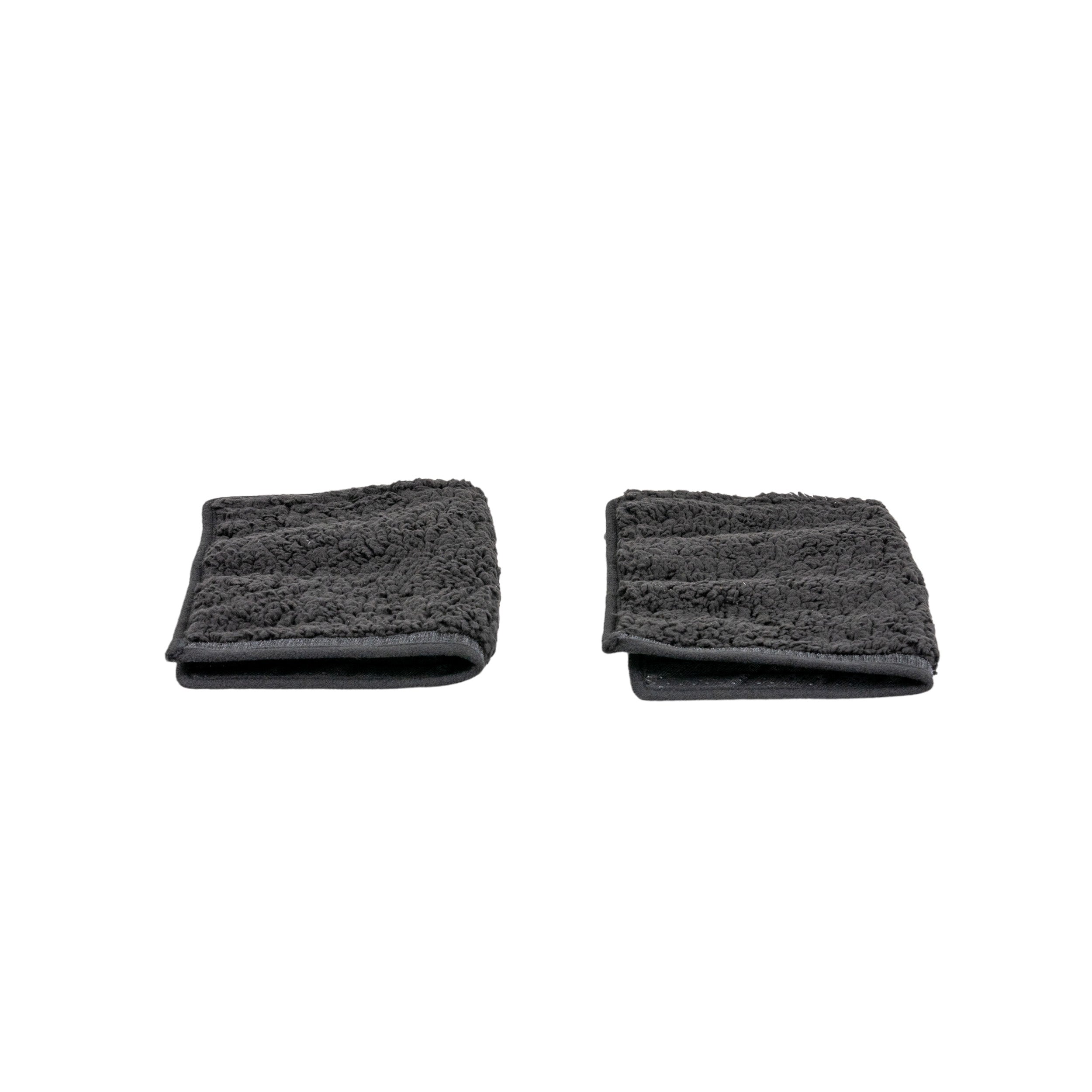 Fleece Armrest Covers for Wheelchairs, Power Chairs, & Scooters (Set of 2) showing two plush, textured covers designed for comfort and secured with hook and loop strips, enhancing mobility aids.