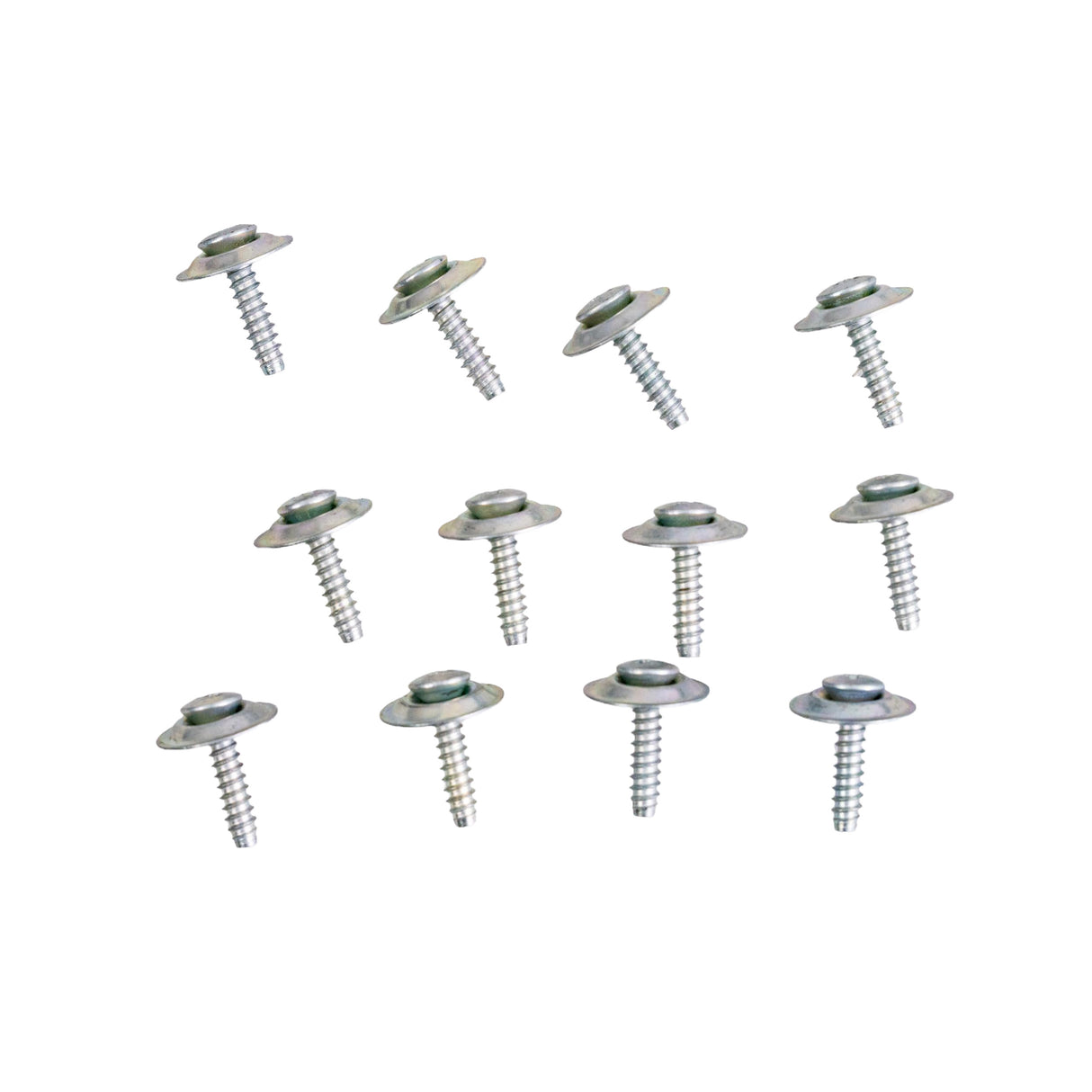 Group of screws with washers for the 16x16 Back Upholstery of the Invacare Tracer SX5 Lightweight Wheelchair, shown close-up to highlight metal hardware details.