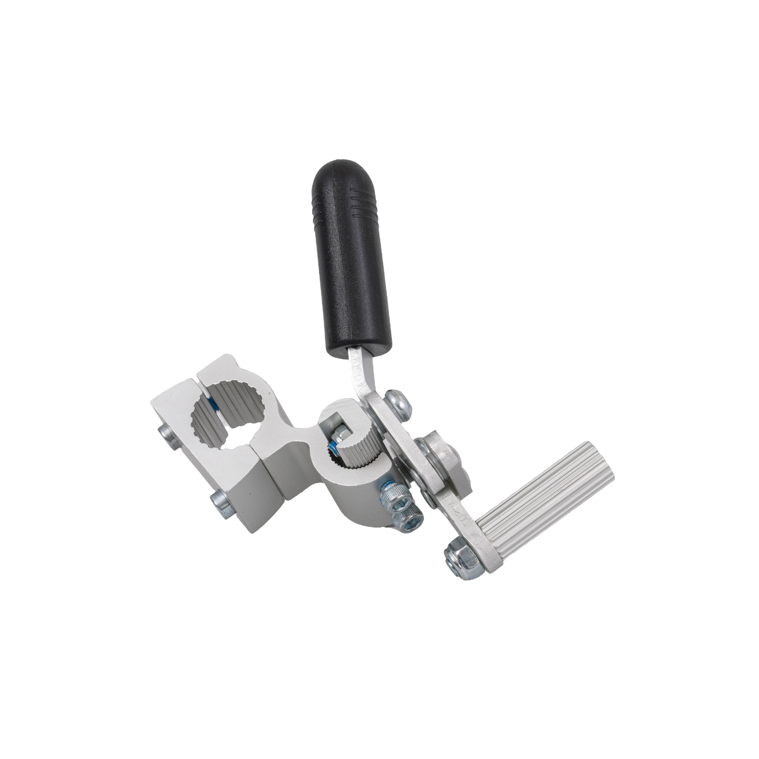 Left Push-to-Lock Brake for Drive Medical Viper Plus GT & Viper Plus GT Reclining Wheelchairs, featuring a metal device with a black handle and rubber lever knob, designed for easy installation.