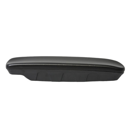 Armrest Pad for the Jazzy Air 2 & Pride Pursuit 2 (S7132) in black plastic, featuring a molded foam forearm channel for comfort, displayed on a white background.