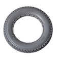 12-1/2x2-1/4 Light Gray Solid Urethane Mobility Tire with Knobby Tread, designed for durability and flat-free performance, showing detailed tread pattern suitable for indoor and outdoor use.