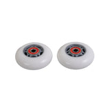 68 mm Wheels with Bearings for Razor RipStik® RipSter, RipStik® RipSter DLX, & Sole Skate (Set of 2) featuring white wheels with red centers and pre-installed bearings.