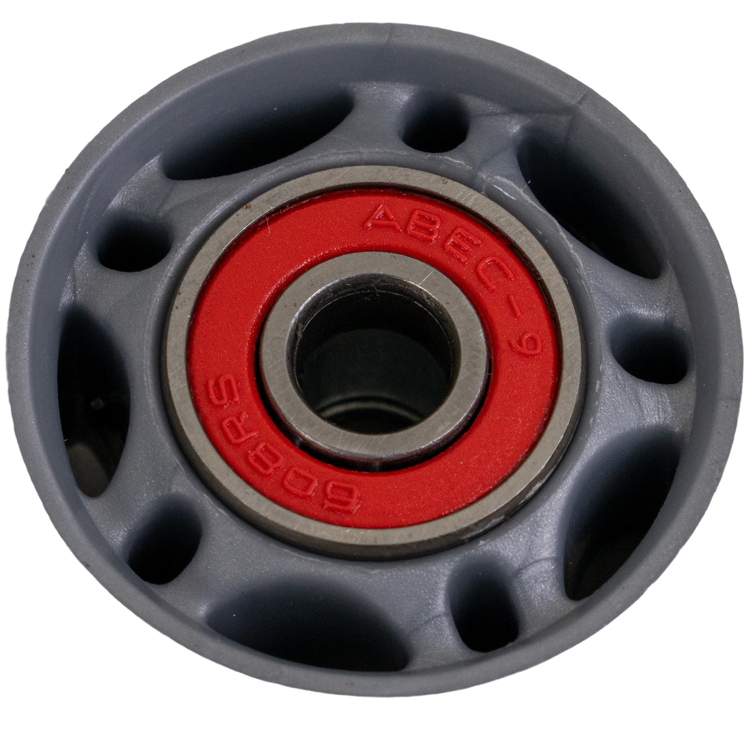 Close-up of 68 mm wheels with bearings for Razor RipStik® RipSter, RipStik® RipSter DLX, and Sole Skate, showing detailed wheel and bearing components, ready to mount.