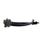 Gulp Valve for the Coleman AT200-B ATV, featuring a black and silver hose with a black metal handle and a gold ring, designed to prevent backfiring and reduce exhaust system stress.