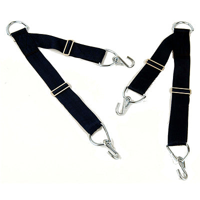 Sling Straps for Invacare 9805 Series Hydraulic Patient Lifts, featuring black straps with hooks, designed to hold slings without built-in straps.