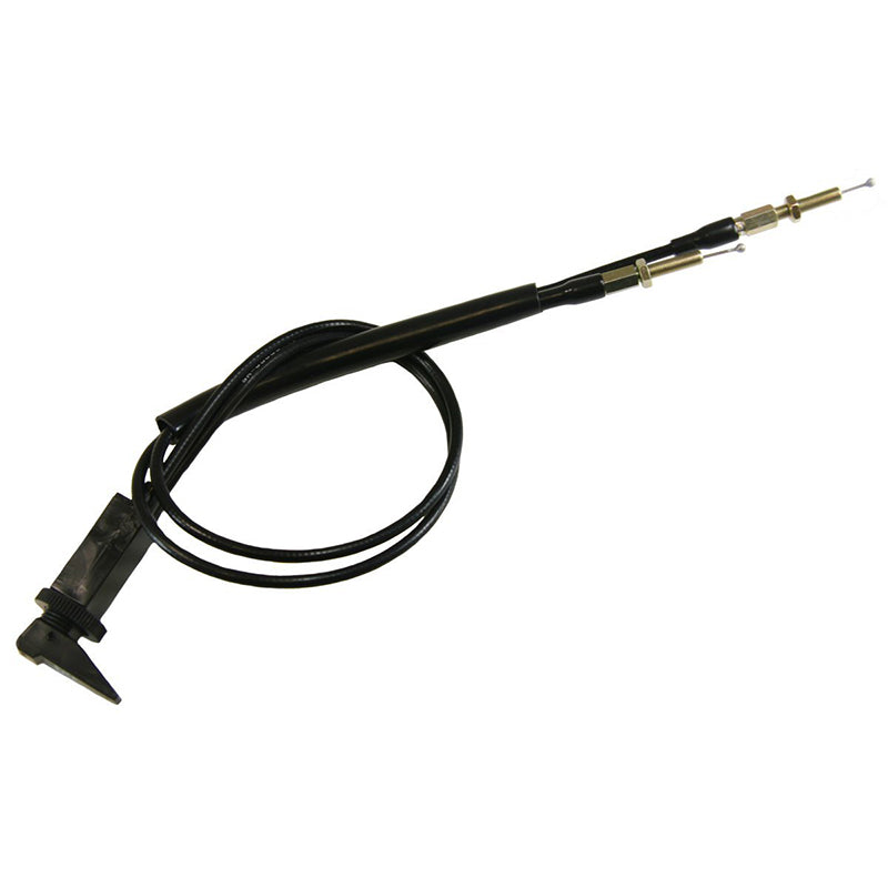 Dual Choke Cable for Arctic Cat Snowmobiles (1986-2008) featuring a black handle and a metal connector.