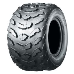 Close-up of the Dunlop 22x10.00-10 KT705 ATV tire showcasing its detailed tread pattern, designed for compatibility with larger Baja ATVs and Go-Karts.