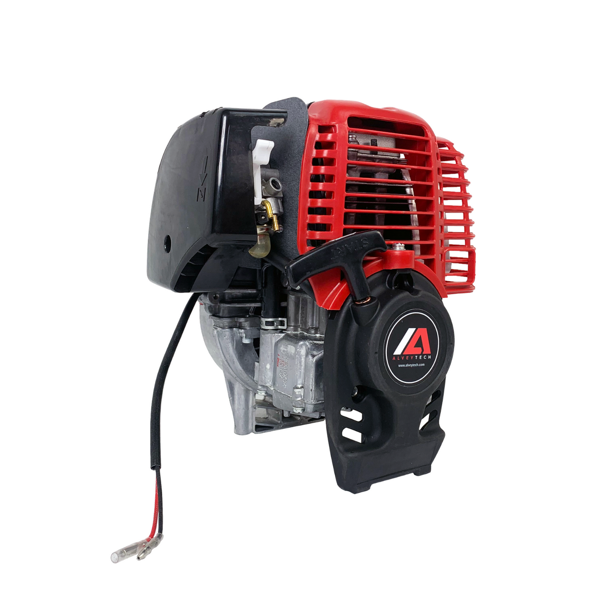 40cc 4-Stroke Engine for ATVs, Dirt Bikes, & Mini Bikes, featuring a robust design with visible logo and flexible hose, ideal for replacing or building custom projects.