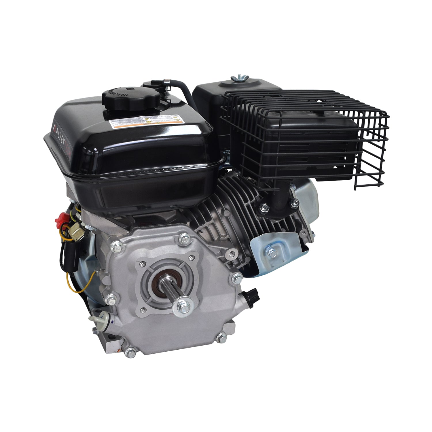 196cc 6.5 Hp Engine for Coleman KT196 & CK196 Go-Karts featuring manual pull start, air filter, carburetor, fuel tank, muffler, and spark plug, designed for lightweight applications and custom projects.