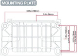 6.5 HP Mini Bike Engine & Torque Converter Kit with 420 Chain. Illustrated technical drawing featuring a metal cage, schematics of the engine, torque converter, and sprocket components.