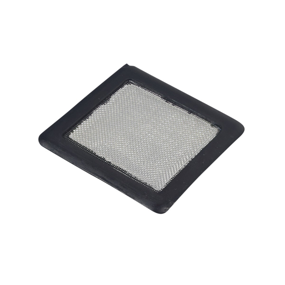 Close-up of the Oil Filter Screen for TaoTao ATK125A, GK110, & Jeep Auto Go-Karts, showing a square metal grid with a black frame, essential for maintaining engine health in 4-stroke engines.