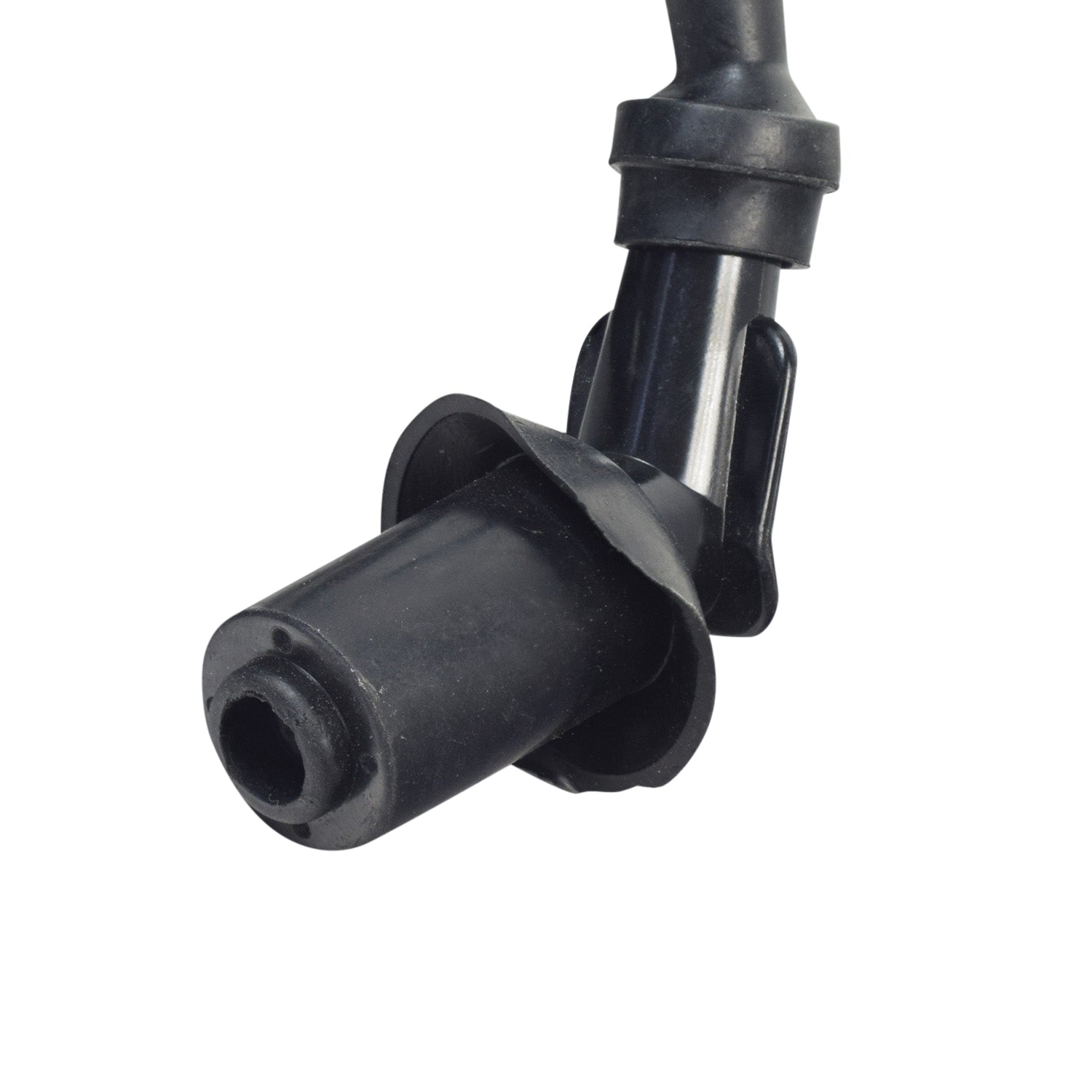 Ignition Coil for 50cc-150cc GY6 Scooter, ATV, & Dirt Bike Engines; features black plastic body, attached wire, clip, and a hole.