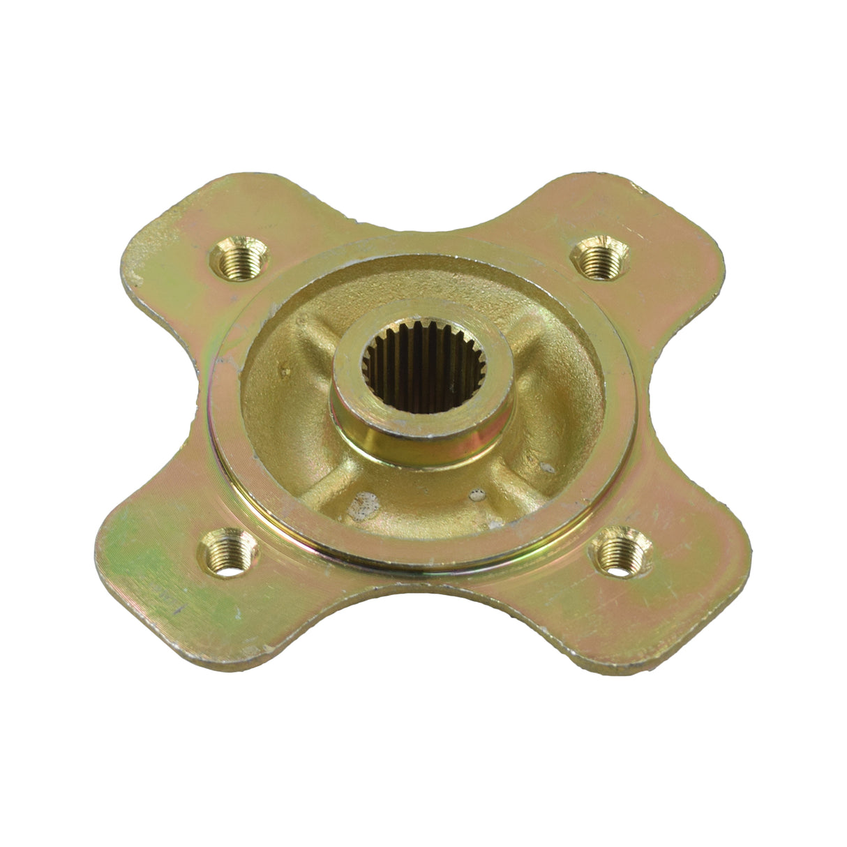 Wheel Hub for TaoTao ATA-300A1 & ATA-300H1 ATVs, showing a solid brass wheel hub with a 27 mm splined center hole and four M10-1.25 threaded holes for studs.