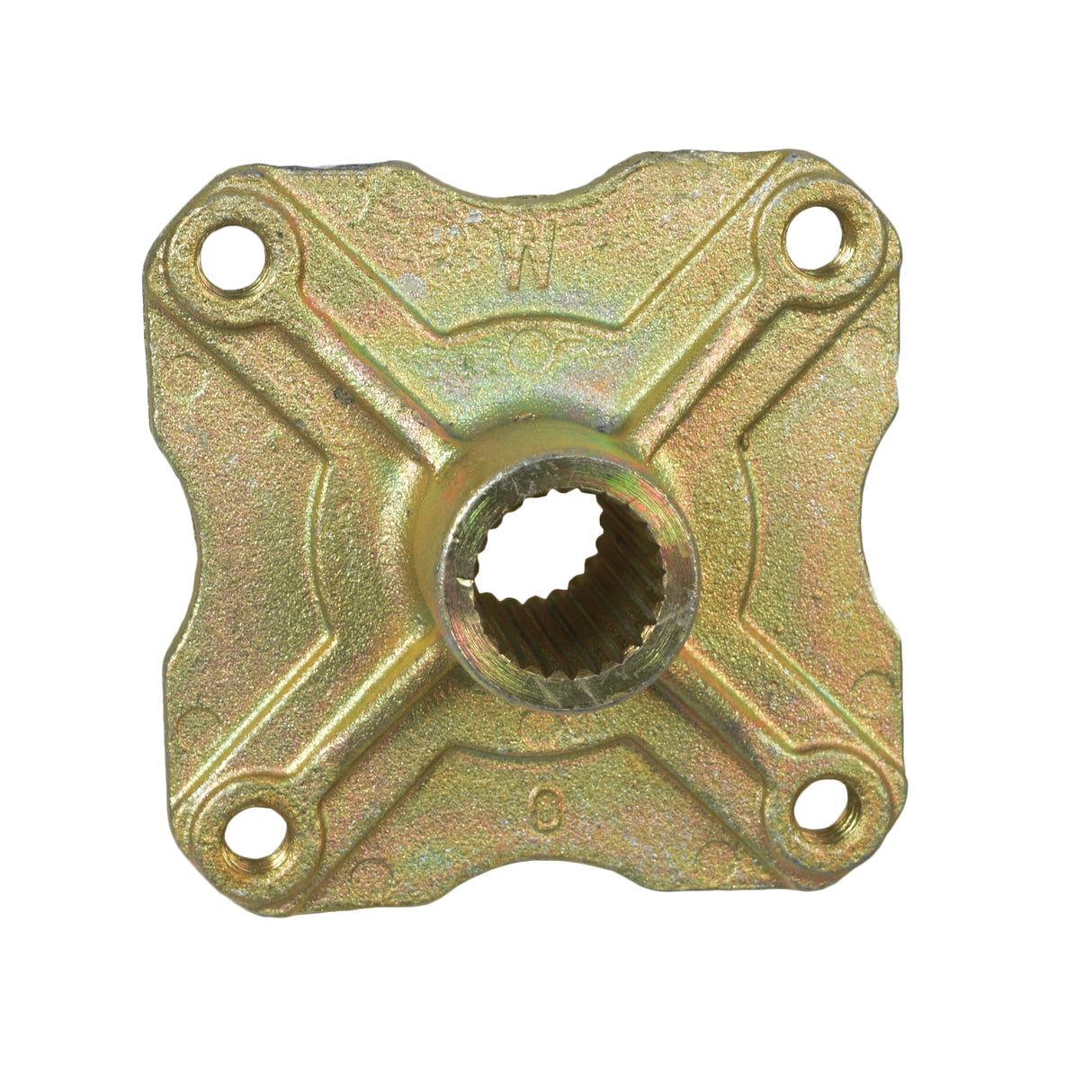 Wheel Hub for TaoTao ATA-110H1 & ATA-110H4 ATVs showing a metal square hub with a central hole and four pre-drilled mounting holes, designed as an aftermarket replacement part.