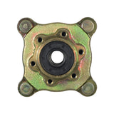 Front Wheel Hub for Hammerhead Off-Road® 150cc Go-Karts, featuring a circular metal design with a central hole, four 10 mm stud bolts, and six 6 mm threaded holes spaced 29 mm apart.