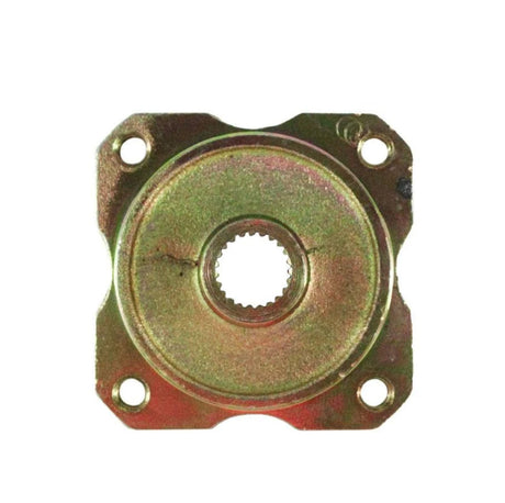 Rear Wheel Hub for 125cc-250cc ATVs & Go-Karts with 8 or 10 Tires, featuring a circular metal design with a 24 mm center hole and four threaded mounting holes.