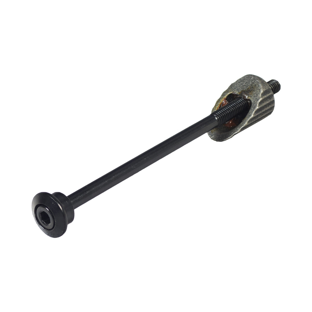 Steering Bolt with Wedge for Razor E-Punk, featuring a black metal rod with an attached screw and nut, essential for securely locking the handlebar in place for rider safety.