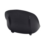 Black Plastic Seat for Go-Karts & Drift Trikes; thick, durable, low-back bucket design with vertical slits for a lap belt, four mounting holes, and six rear drain holes visible.