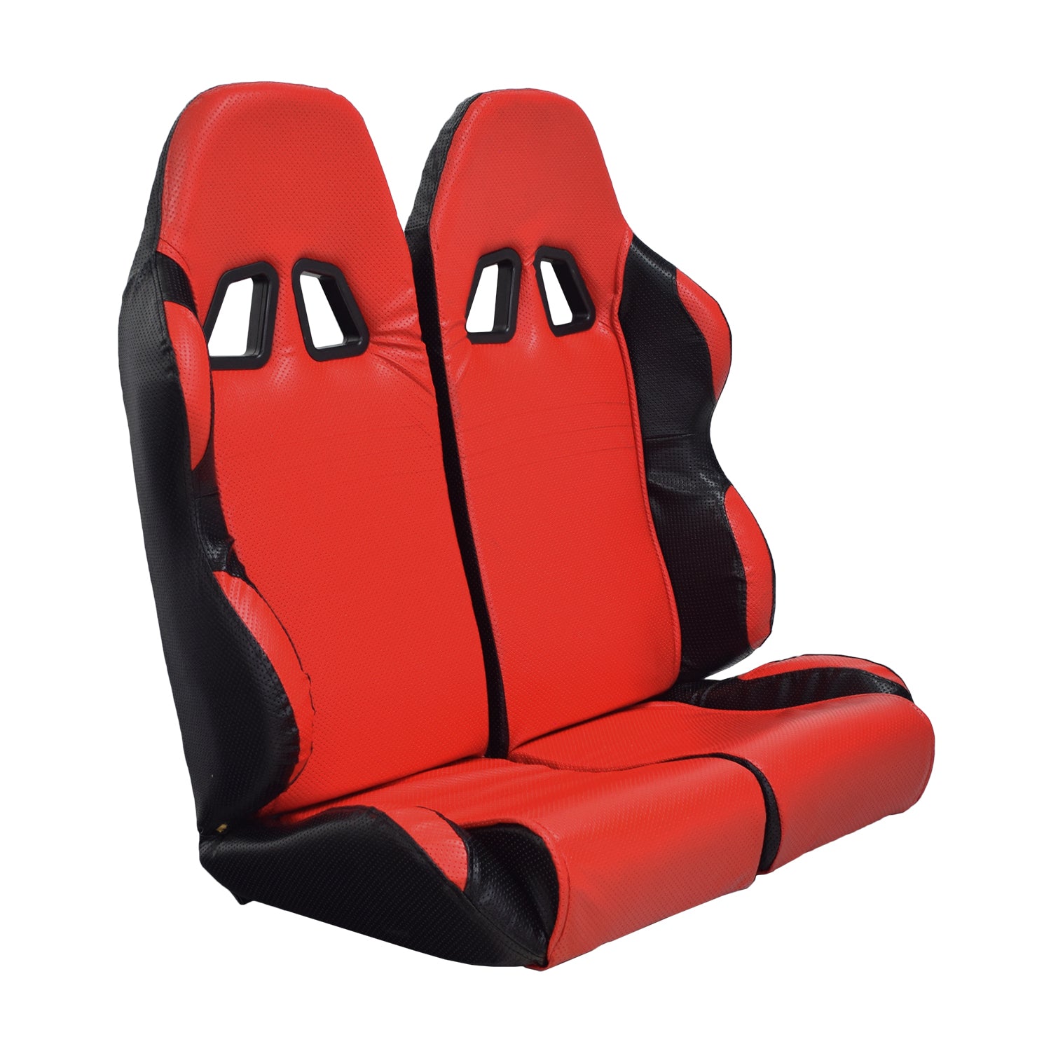 Left & Right Passenger Seat for the Baja Dune (DN250) Go-Kart, featuring two-tone upholstery, integrated back vents, and a combined double seat design for optimal safety and comfort.