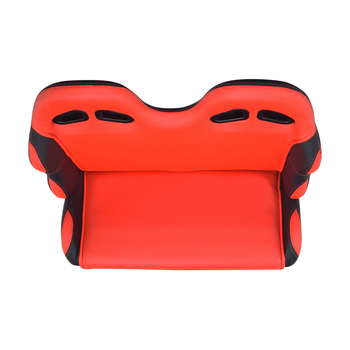 31-1/2 Red Double Seat for the Coleman KT196 Go-Kart (Blemished), featuring back vents for seatbelt placement and added ventilation. Ideal as a high-quality aftermarket replacement for the Coleman go-kart.