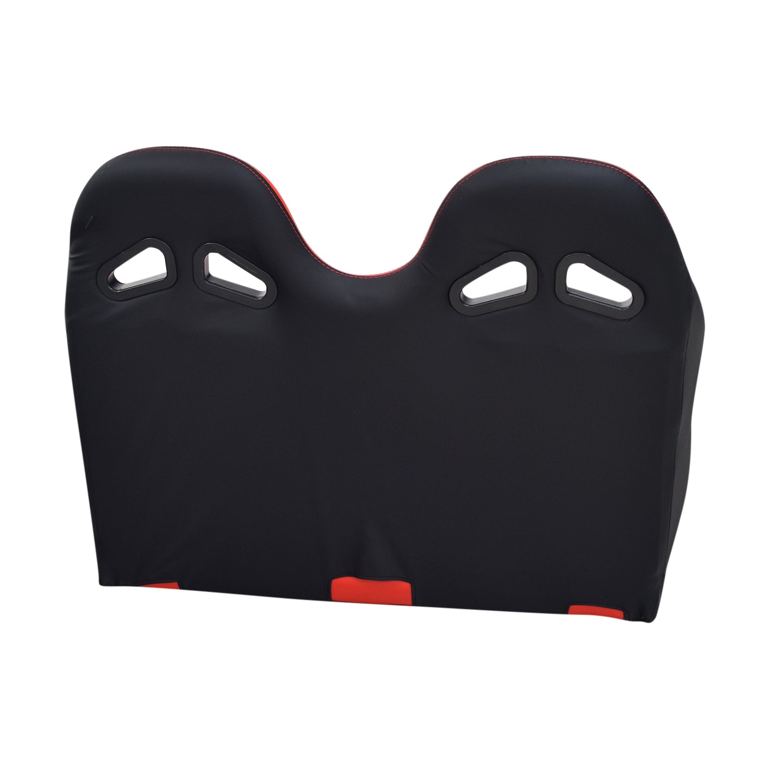 31-1/2 Red Double Seat for Coleman KT196 Go-Kart (Blemished) with vented seat back, designed for secure seatbelt placement and safety during off-roading or casual rides.