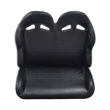 27 Double Seat for Go-Karts featuring a black seat with ventilation holes for secure seatbelt placement and padded upholstery.