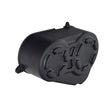 Plastic Clutch Cover for the Coleman KT196 196cc 6.5 Hp Go-Kart, featuring a black plastic container with a round lid, designed to protect go-kart torque converter pulleys and belt.