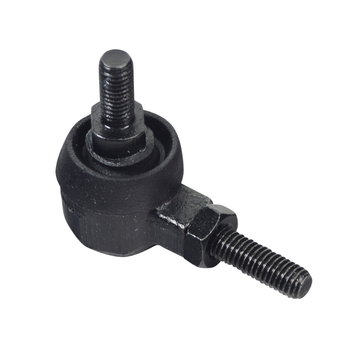 Steering Ball Joint for the Coleman KT196 196cc 6.5 Hp Go-Kart, featuring a black metal nut and bolt assembly, suitable for both left and right tie rod installation.