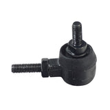 Steering Ball Joint for the Coleman KT196 196cc 6.5 Hp Go-Kart, featuring a black metal object with a nut, close-up views of screws and bolts, showcasing intricate hardware details.