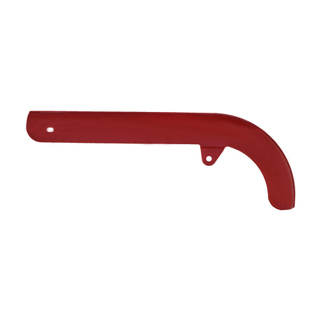 Red Chain Guard for the Coleman BT200X Mini Bike, a red rectangular plastic component with holes designed to protect the chain and keep debris out of the drive system.