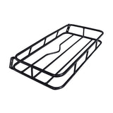 Rear Cargo Rack for the Coleman KT196 Go-Kart featuring a black metal frame with curved edges, designed to securely hold essentials like coolers and tarps.