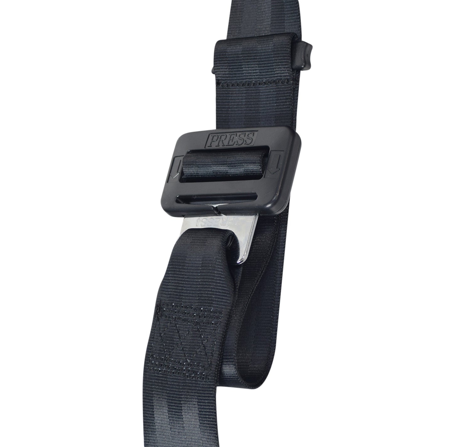 Seat Belt for the Coleman CK100 Go-Kart featuring a durable black strap with a secure metal buckle, designed for enhanced safety on your Coleman go-kart.