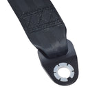 Seat Belt for the Coleman CK100 Go-Kart: A black strap with a central hole, designed for secure fastening, essential for go-kart safety.