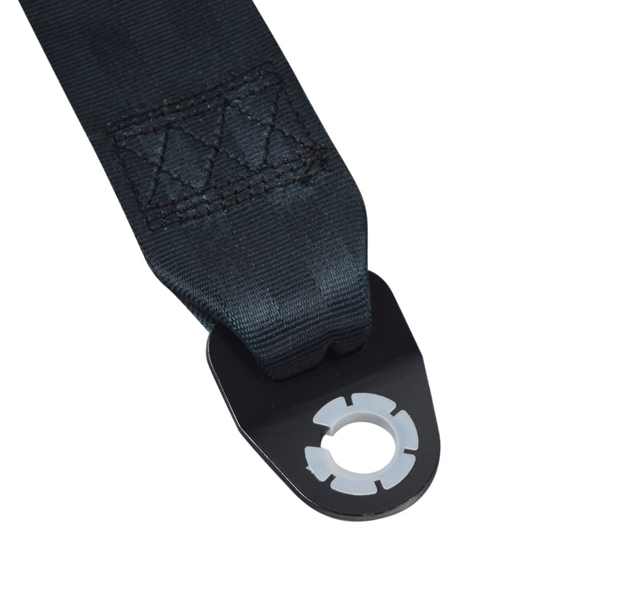 Seat Belt for the Coleman SK100 Go-Kart, featuring a black strap with a hole in the middle, designed for secure attachment and safety during go-kart rides.