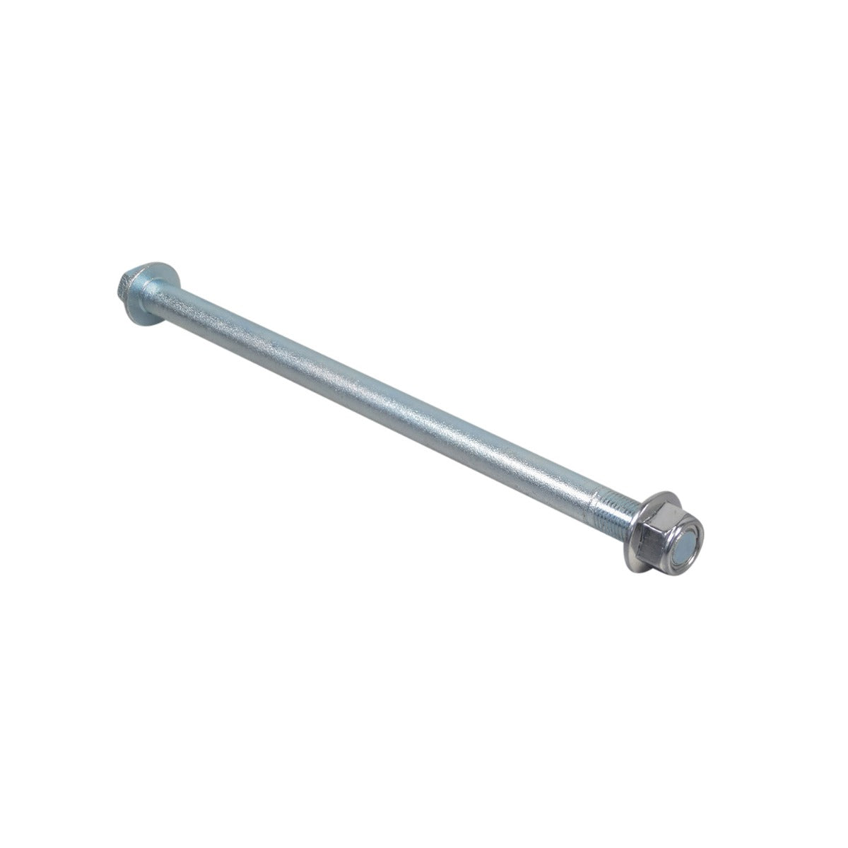 Front Axle for the Coleman CT100U Mini Bike, featuring an 8.85 long metal rod with M12X1.25 threads on both ends, includes a nut.