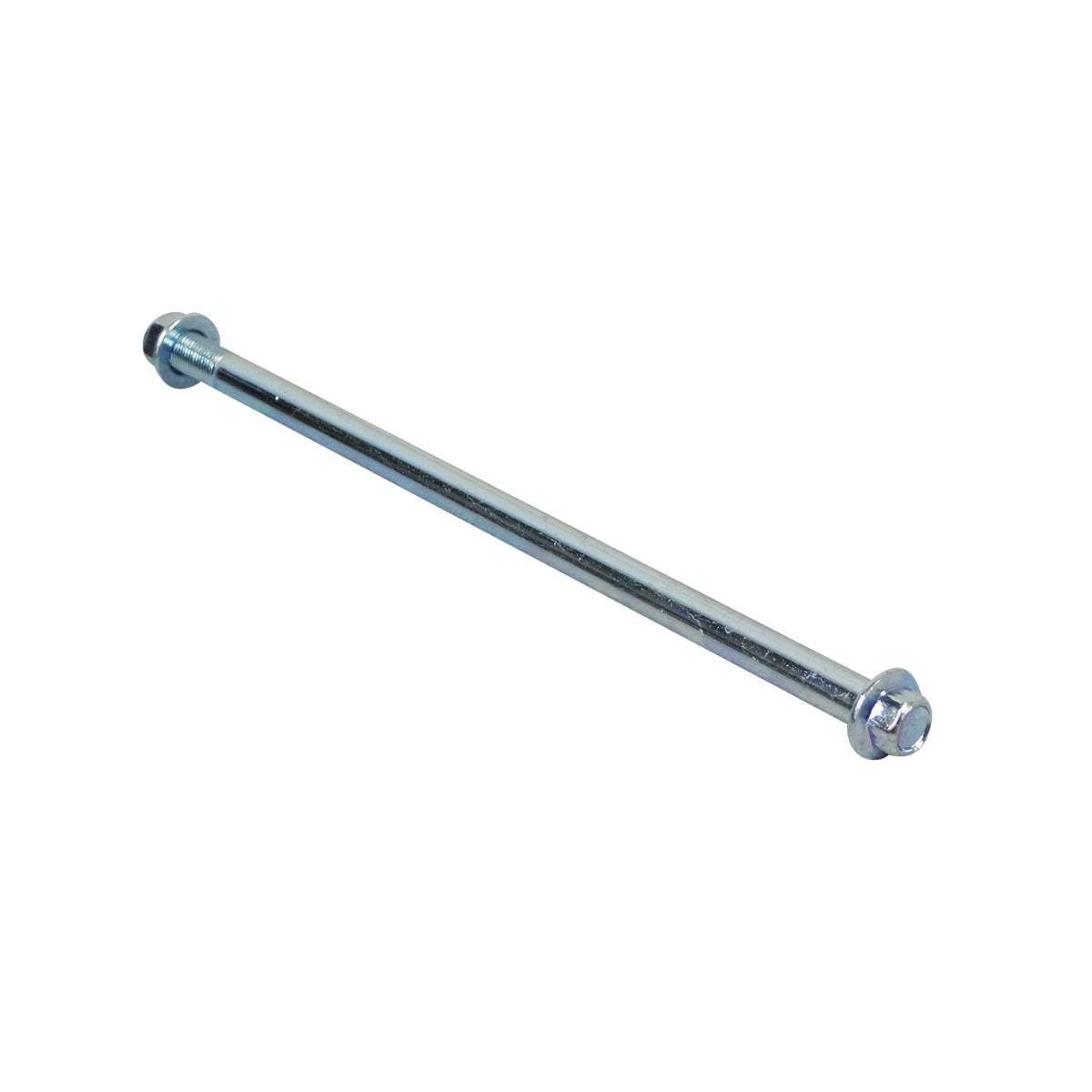 Rear Axle Bolt for the Monster Moto / Mega Moto Classic mini bikes, shown as a long metal rod with bolts and a nut, ideal for replacement in various models.