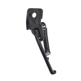 Kickstand for the Swagtron EB5 Electric Bike (Original Manufacture), featuring a sturdy black metal design with a spring mechanism and mounted lever, ideal for keeping the bike upright and mud-free.