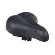 10 x 7 Saddle Seat for Electric Bicycles featuring a padded black vinyl cruiser-style design with coil springs and shallow anatomical relief, shown against a white background.