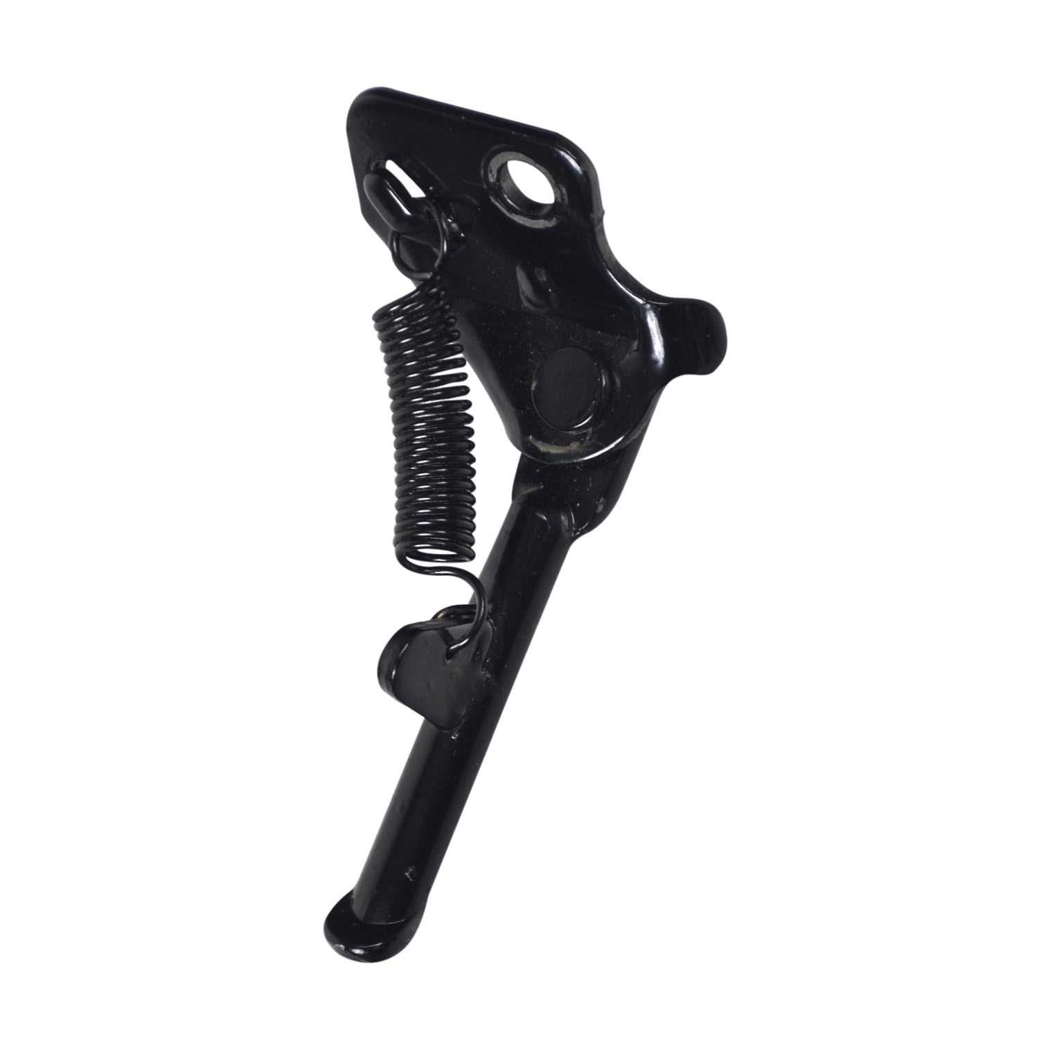 Kickstand for the Razor E-Punk, featuring a robust black metal construction with a visible spring mechanism and a circular base, designed to support and stabilize the scooter when not in use.