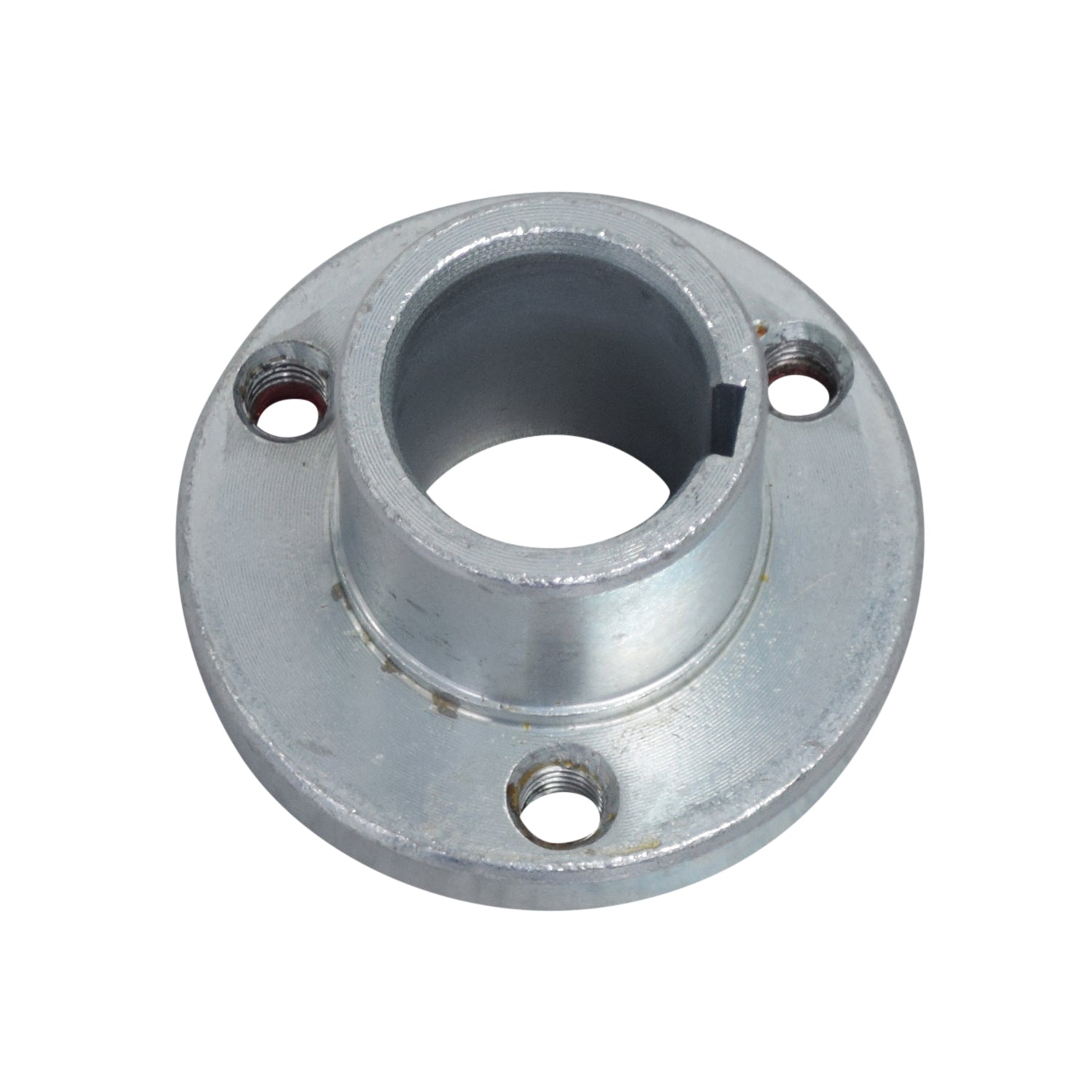 Brake Disc & Sprocket Mount Hub for the Pulse ATV Quad Ride-On, showing a metal object with multiple holes and a central circle, close-up views highlighting nuts, pipes, and screws.