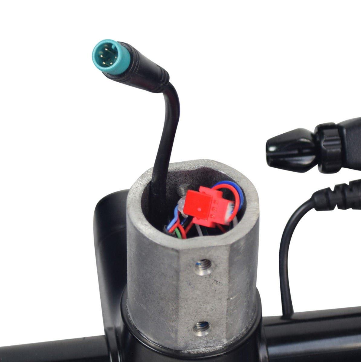 Handlebar Kit for the Razor T25 Electric Scooter, shown in close-up, featuring the handlebar with two grips, thumb throttle, display, on/off switch, and brake lever.