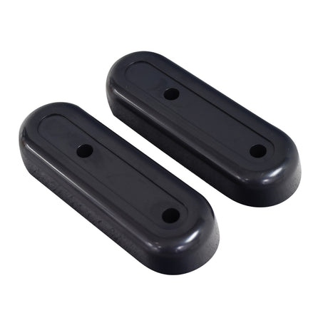 Rear Cover Plates for the Ninebot MAX G30 Scooter (Set of 2), featuring oblong black plastic plates. One for each side, designed to protect the rear axle assembly and provide mounts for safety reflectors.