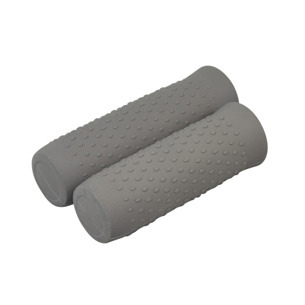 Gray Handlebar Grips for the Ninebot MAX G30 Scooter, showcasing a pair of textured, silicone rubber grips designed for the handlebar, with one grip slightly shorter for throttle space.