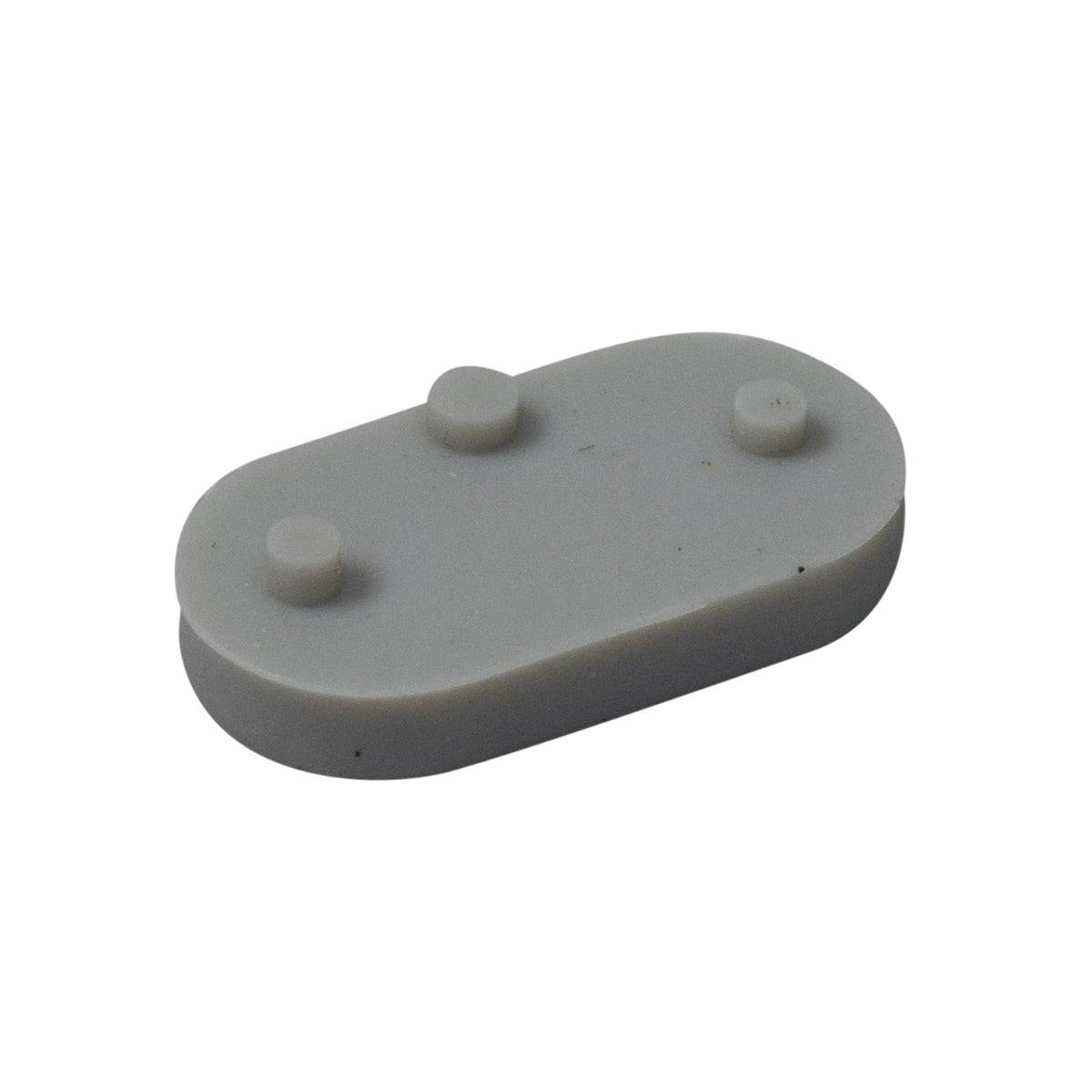 Thumb Throttle Pad for the Ninebot MAX G30 Scooter: A soft, oval-shaped, textured gray silicone rubber pad designed to replace the original throttle pad, offering enhanced comfort for the rider's thumb.