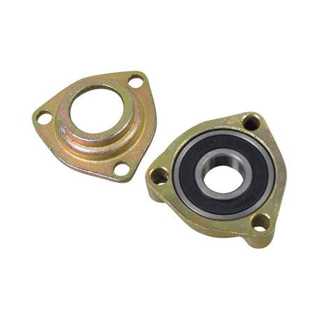 Rear Bearing Hub with 35 mm Center Hole Diameter for TaoTao ATK125A, Jeep Auto, & Targa 150 Go-Karts, featuring three 10 mm mounting holes spaced 67 mm apart, shown in a close-up.