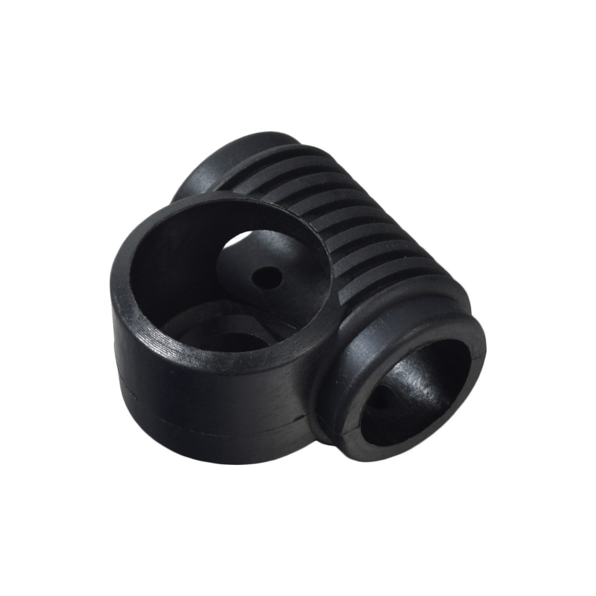 Steering Boot Dust Cover for the TaoTao GK110 Go-Kart, a black plastic cover with multiple holes, essential for protecting the rack's gears within the housing of the go-kart's rack & pinion system.