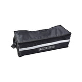 Insulated Cargo Bag for the Coleman AT125-EX ATV, featuring a black design with a white stripe, secure steel zippers, and reflective safety tape, ideal for offroad adventures.