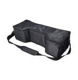 Insulated Cargo Bag for the Coleman AT125-EX ATV features a sleek black design with a strap, mesh pattern, and sturdy zippers, perfect for securely carrying perishables on offroad adventures.