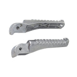 Foot Pegs for the Coleman BT200X, CT200U Trail, & CT200U-EX Mini Bikes (Set of 2) - close-up of silver metal pedals with springs included for easy installation.