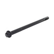 Front Axle Bolt for the TaoTao DB100 105cc Mini Bike, featuring a flanged hex head and M12x1.25 thread, with a sturdy build and corrosion-resistant black zinc oxide finish.